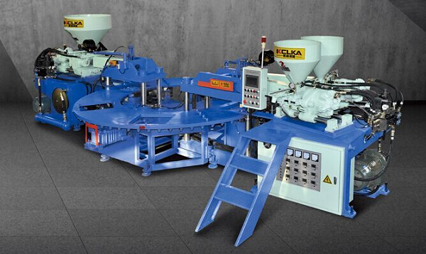 PVC Three Color Upper Injection Moulding Machine