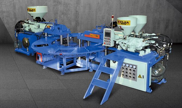 Three Color PVC Upper Plastic Injection Moulding Machine