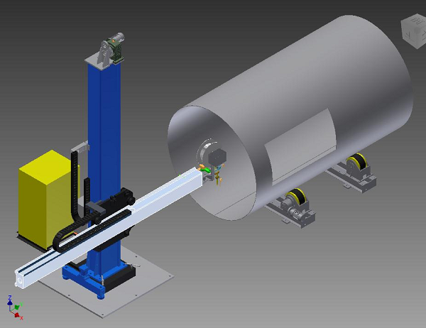 Welding Column and Boom for Oil Tank