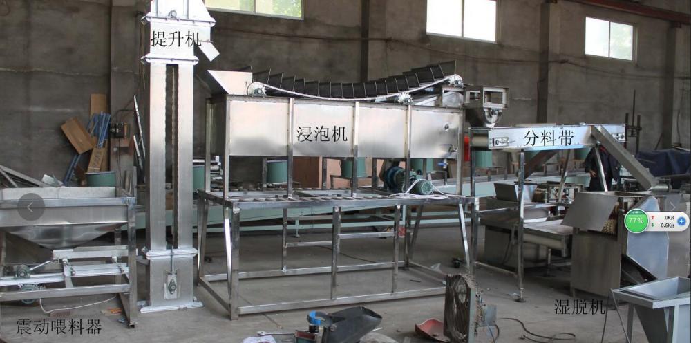 Wet type lentils peeling machine line