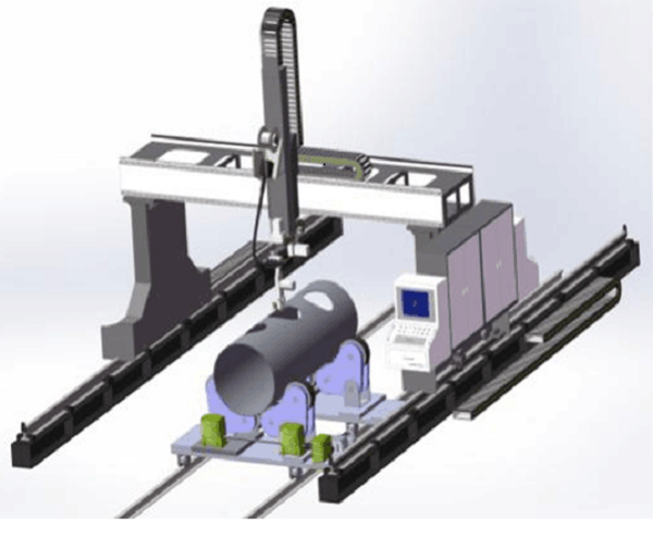 Gantry Cutting Robot for Intersecting Lines