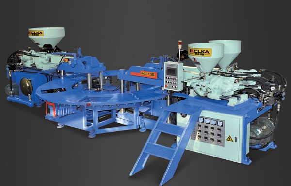 Three Color PVC Upper Injection Moulding Machine